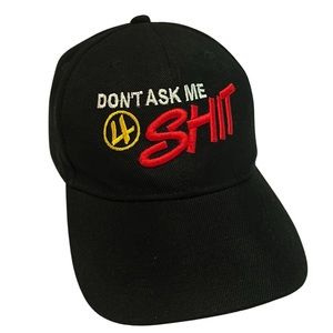 Don’t ask me 4 sh*t Y2K trucker hat Black baseball hat 90’s Printed hat Casual